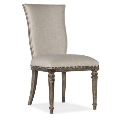 Hooker Traditions Upholstered Side Chair in Dark wood