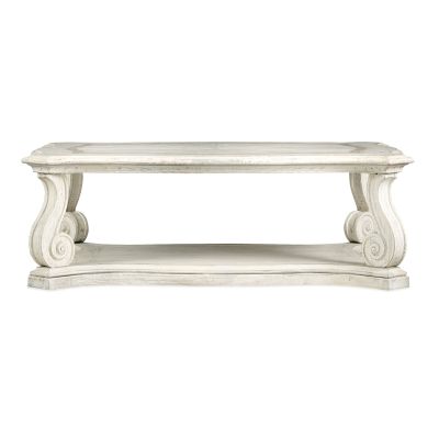 Hooker Traditions Rectangle Cocktail Table in White