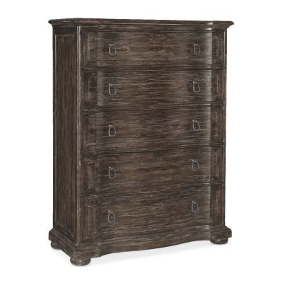 Hooker Traditions Five-Drawer Chest in Dark Wood
