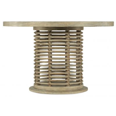 Hooker Surfrider Light Wood 48 In Rattan Round Dining Table