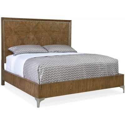 Hooker Chapman King Panel Bed in Medium Wood
