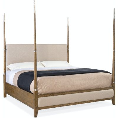 Hooker Chapman King Four Poster Bed in Medium Wood