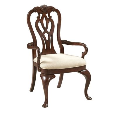 Kincaid Hadleigh Queen Anne Arm Chair in brown