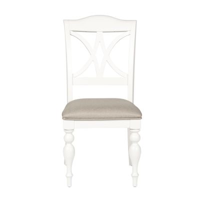 Liberty Furniture Summer House Slat Back Side Chair in White