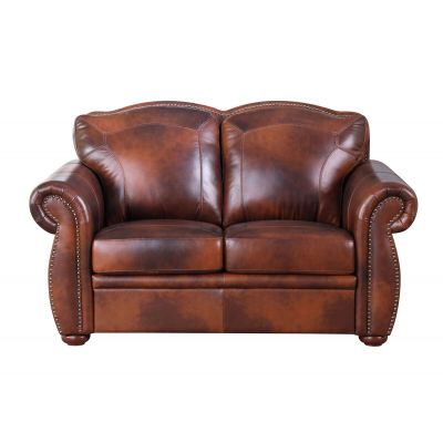 Leather Italy Arizona Leather Loveseat in Marco Leather