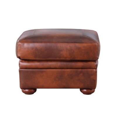Leather Italy Arizona Leather Ottoman in Marco Leather
