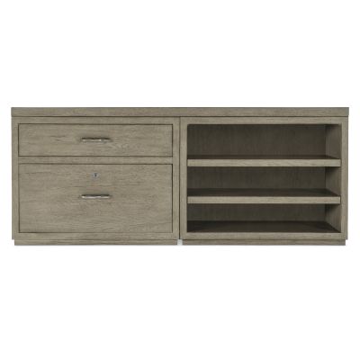 Hooker Linville Falls Credenza - 72in Top-Lateral File and Open in Medium Wood