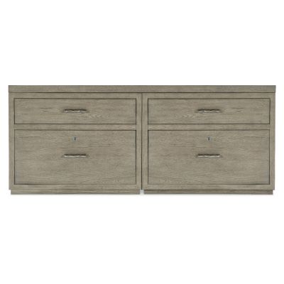 Hooker Linville Falls Credenza - 72in Top-2 Lateral Files in Medium Wood
