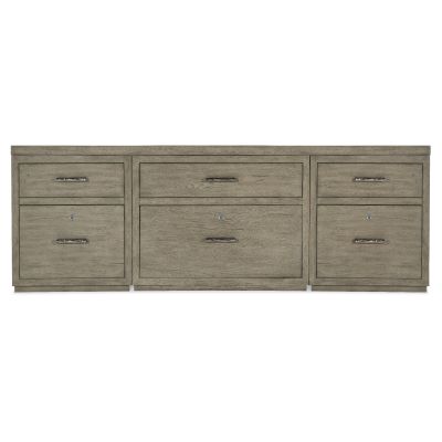 Hooker Linville Falls Credenza - 84in Top-2 Small Files and Lateral File in Medium Wood