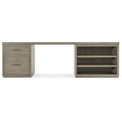 Hooker Linville Falls Credenza - 96in Top- Small File and Open in Medium Wood