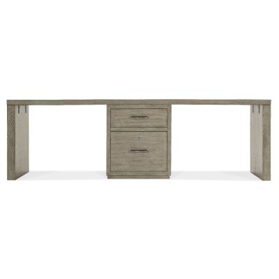 Hooker Linville Falls Credenza - 96in Top- Small File and Lateral File in Medium Wood