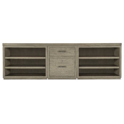 Hooker Linville Falls Credenza - 96in Top-Small File and 2 Opens in Medium Wood