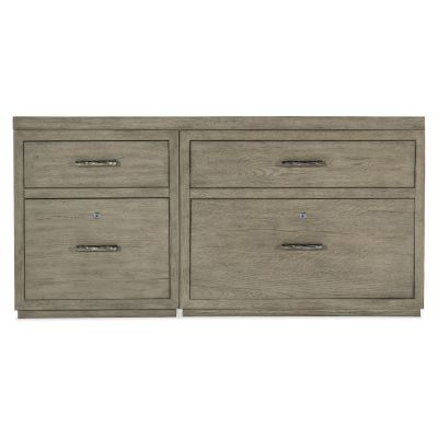 Hooker Linville Falls Credenza - 60in Top-Small File and Lateral File in Medium Wood