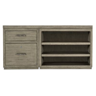 Hooker Linville Falls Credenza - 60in Top-Small File and Open in Medium Wood