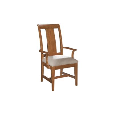 Kinciad Cherry Park Arm Chair Upholstered Seat in brown