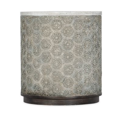 Hooker Melange Greystone Round End Table in Grays