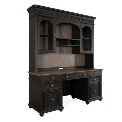 Riverside Furniture Regency Antique Oak Matte Black  Credenza Desk