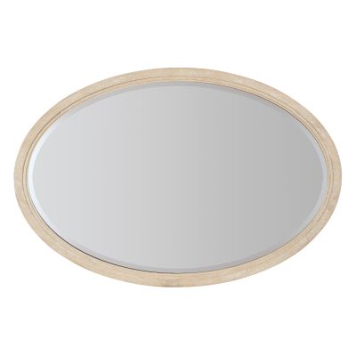 Hooker Nouveau Chic Oval Mirror in Light Wood