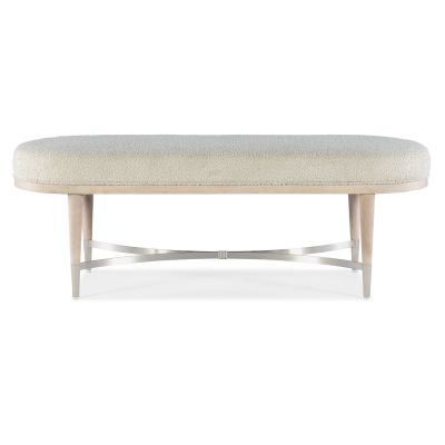 Hooker Nouveau Chic Upholstered Bench in Light Wood