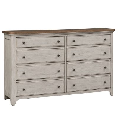 Liberty Furniture Farmhouse Reimagined Eight Drawer Dresser in White