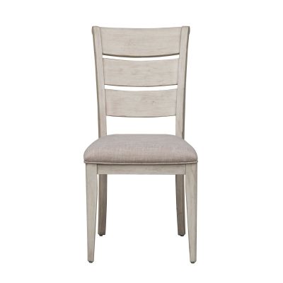 Liberty Furniture Farmhouse Reimagined Ladder Back Upholstered Side Chair in White