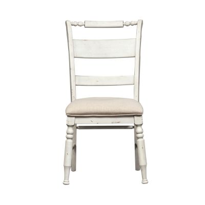Liberty Furniture Whitney Slat Back Side Chair in Gray