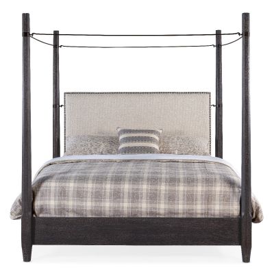 Hooker Big Sky Cal King Poster Bed w/canopy in Black