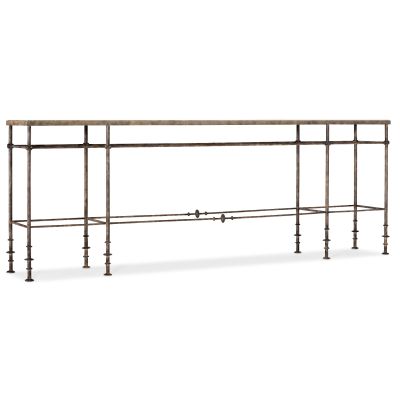 Hooker La Grange St James Metal and Stone Console in Brown