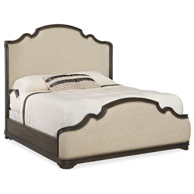 Hooker La Grange Fayette King Upholstered Bed in Dark Brown