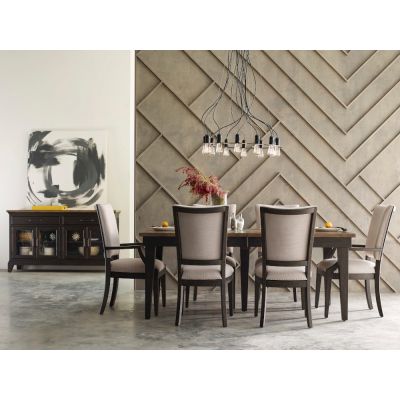 Kincaid Furniture Plank Road Dining Room Set in Charcoal