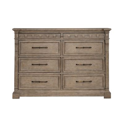Liberty Furniture Town & Country Eight Drawer Dresser in Dusty Taupe