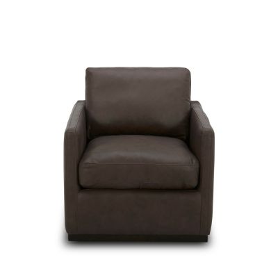 Liberty Furniture Weston Leather Swivel Accent Chair in  Timber