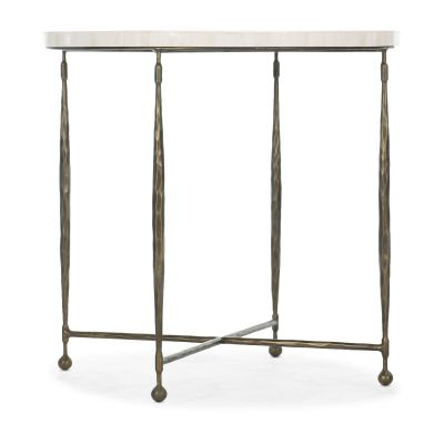 Hooker Commerce & Market Round End Table in Golds