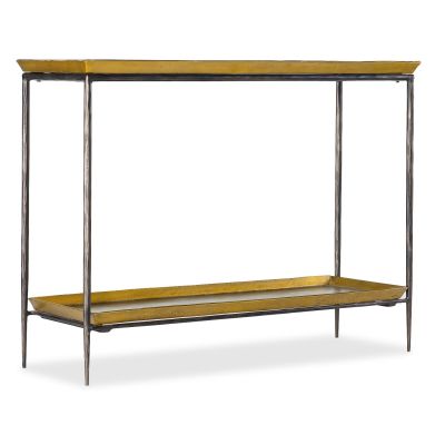 Hooker Commerce & Market Tray Top Metal Console in Golds