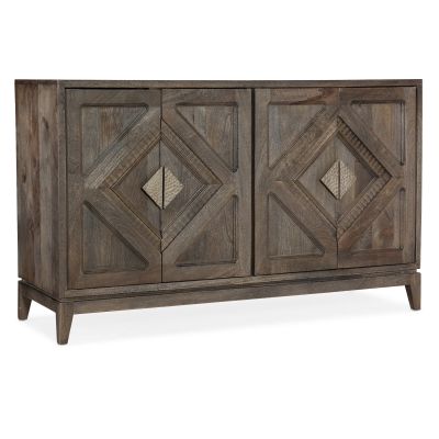 Hooker Commerce & Market Carved Accent Chest in Medium Wood