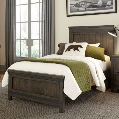 Liberty Furniture Thornwood Hills Kids Panel Bed in Brown