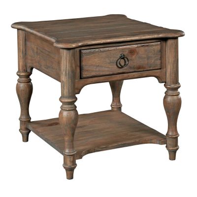Kincaid Weatherford- Heather End Table in gray-brown