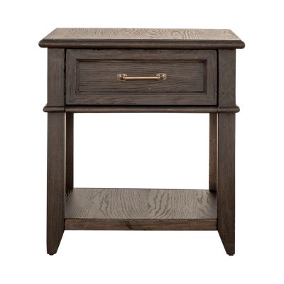 Liberty Furniture Mill Creek Drawer End Table in Peppercorn