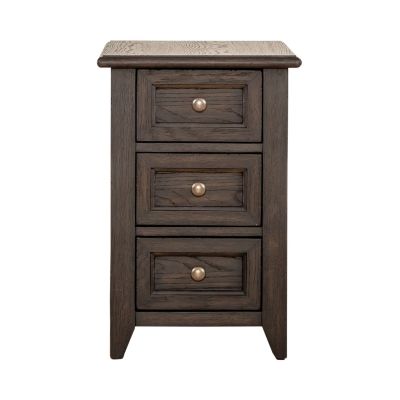 Liberty Furniture Mill Creek Chair Side Table in Peppercorn