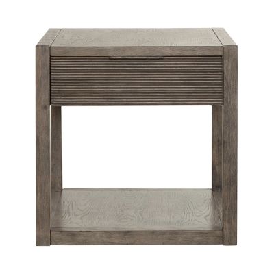 Liberty Furniture Bartlett Field Rectangular End Table in Dusty Taupe