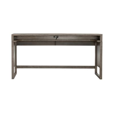 Liberty Furniture Bartlett Field Console Bar Table in Dusty Taupe