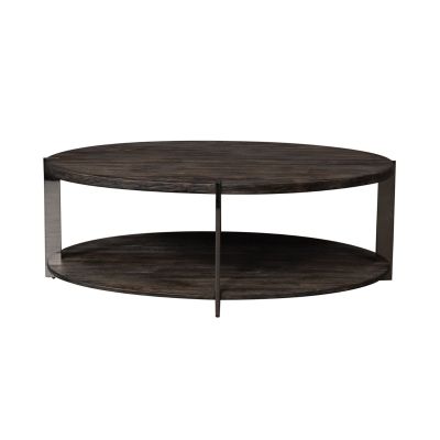 Liberty Furniture Paxton Oval Cocktail Table in Brown