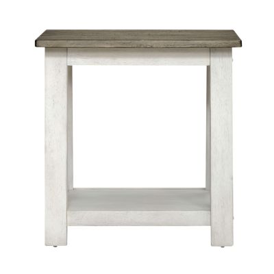 Liberty Furniture Laurel Bluff End Table in Antique White