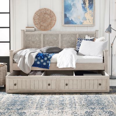 Liberty Furniture Heartland Twin Trundle Daybed in Antique White