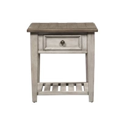 Liberty Furniture Heartland Drawer End Table in White