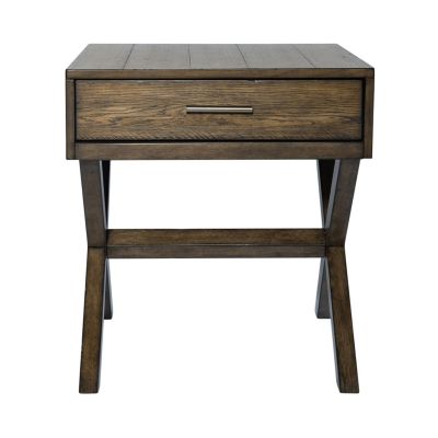 Liberty Furniture Lennox Drawer End Table in Brown