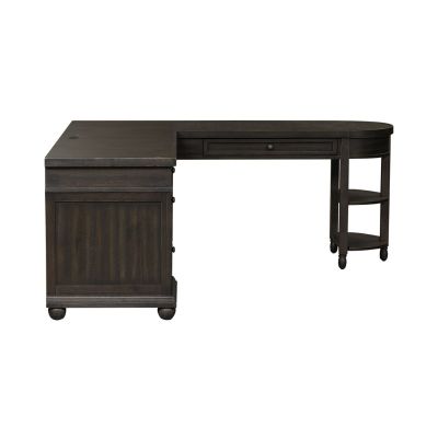 Liberty Furniture Harvest Home L Shaped Desk Set in Black