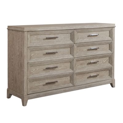 Liberty Furniture Belmar Eight Drawer Dresser in Washed Taupe