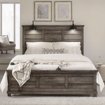 Liberty Furniture Lakeside Haven Panel Bed in Brownstone