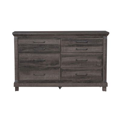Liberty Furniture Lakeside Haven Six Drawer Dresser in Brownstone